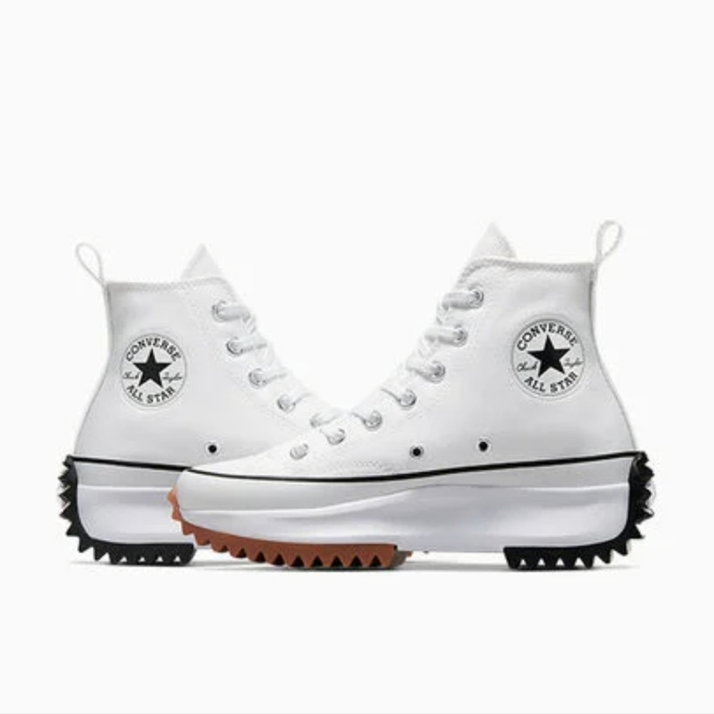 Converse All Star Run Star Hike White Platform Sneakers